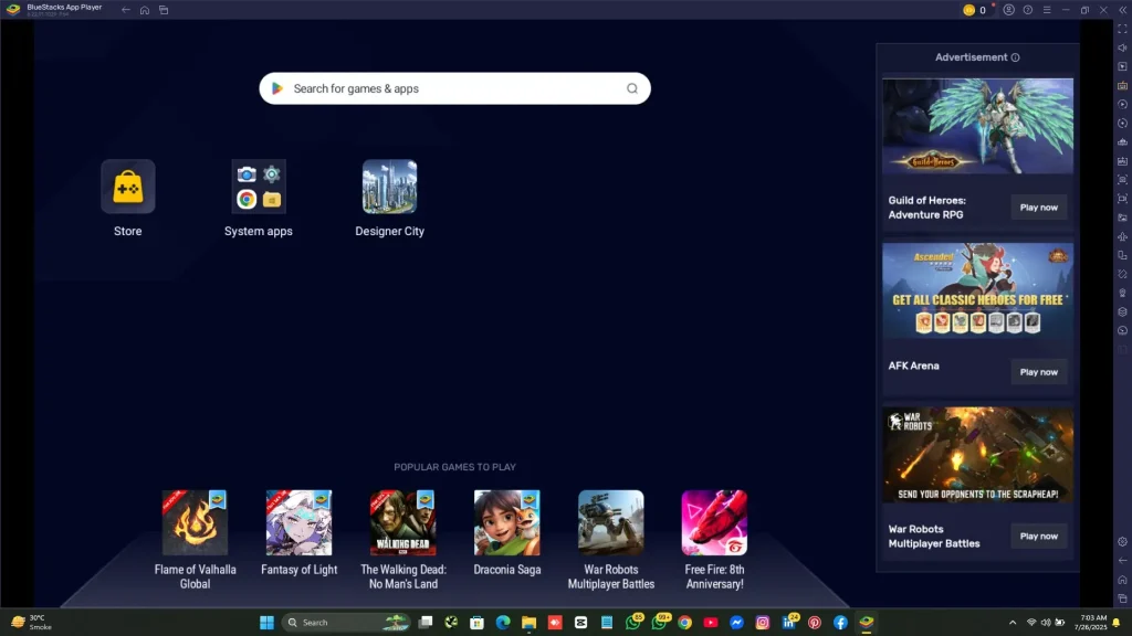 BlueStack Emulator Download on PC for Minecraft