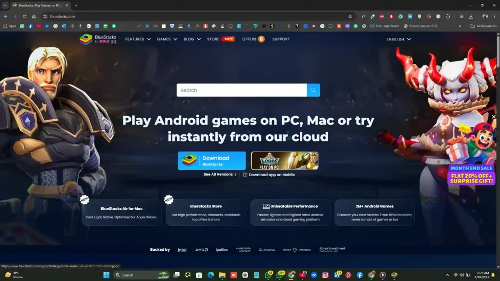 BlueStack Emulator Download on PC for Minecraft